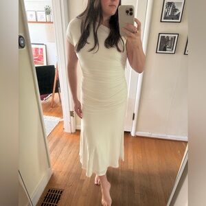 Meshki Chloe Cream Midi Dress